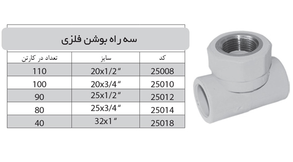 سه راه بوشن فلزی