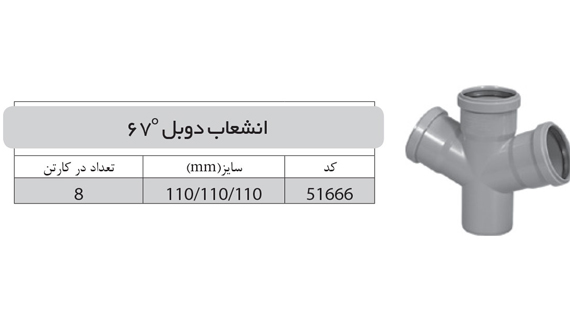 انشعاب دوبل 67 درجه 