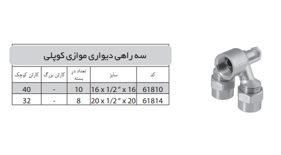 سه راهی دیواری موازی کوپلی